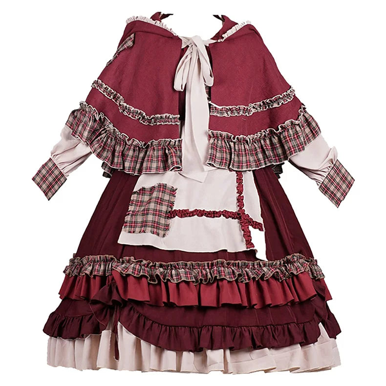 With PUJI - Little Red Riding Hood - Pastoral Lolita OP Fullset detail view 5
