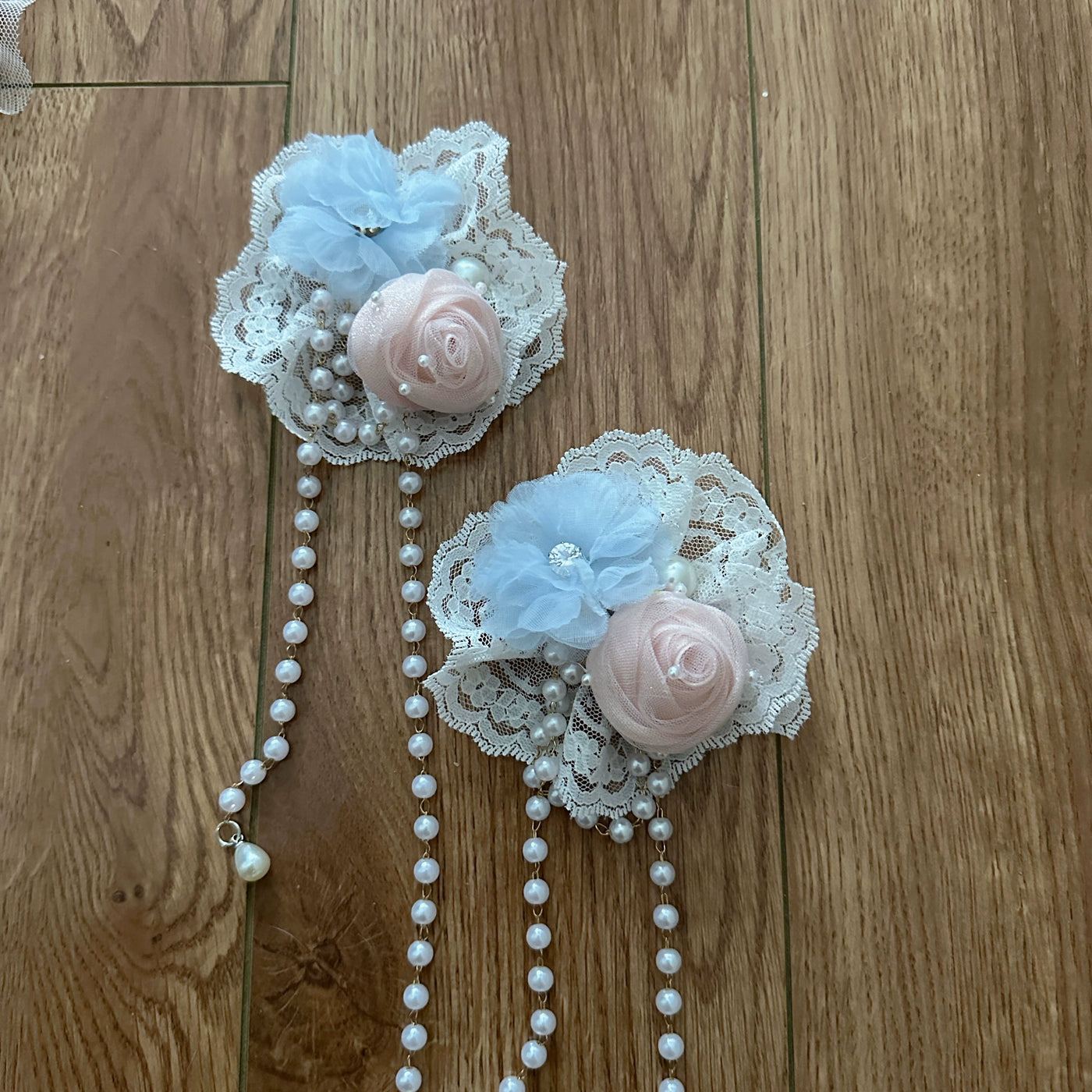 Cat Upon Cat - Pastel Lace - Accessory Collection with Floral Lace and Pearl Details