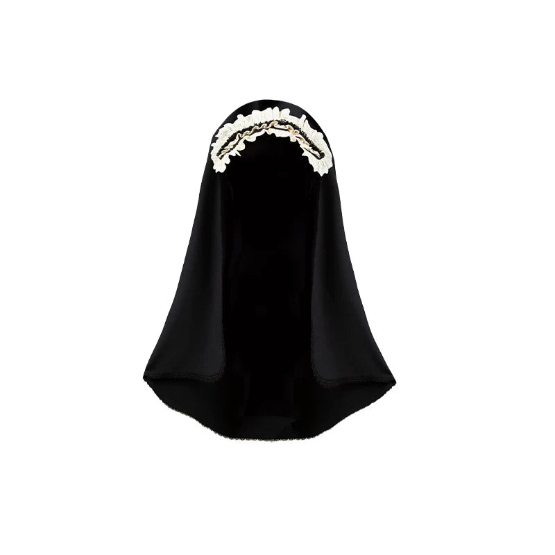 With PUJI - Nocturnes - Gothic Lolita OP Dress, Detachable Styling detail view 20