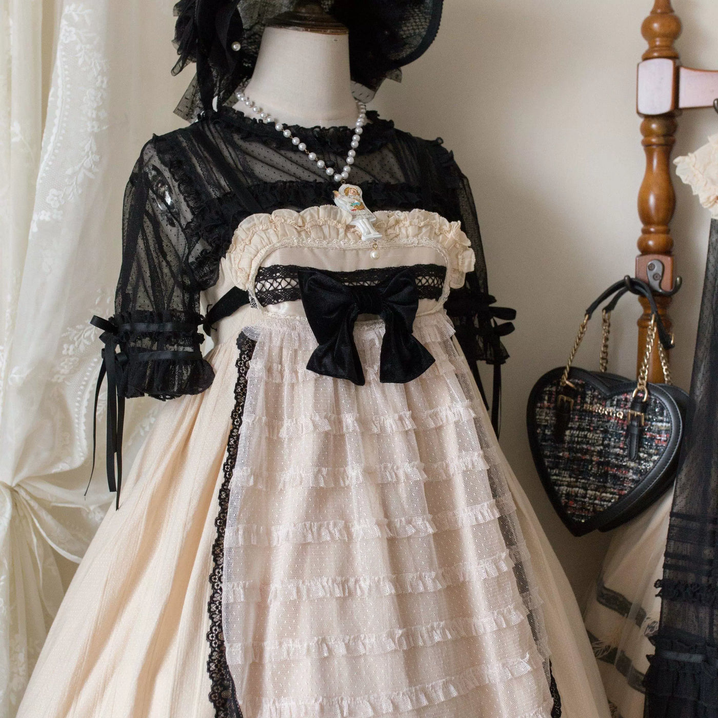 Sweetheart Dream Machine - Glass Candy Paper - Sheer inner top with ruffle trim and short- or long-sleeve options