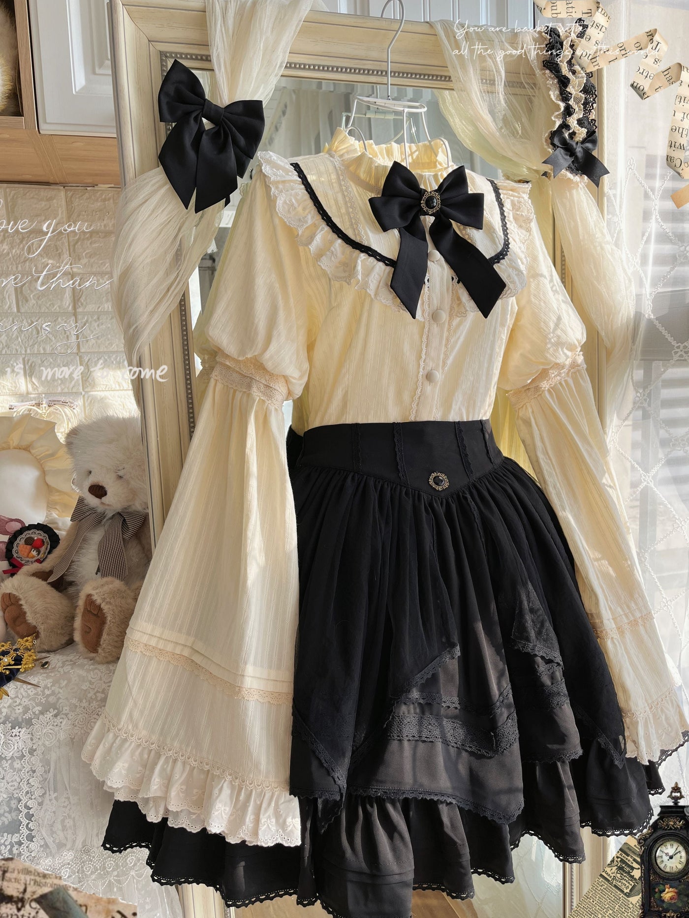 Uncle's Workshop - Rich Girl - Elegant Lolita Blouse and Skirt, Detachable Sleeves