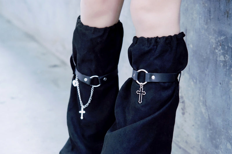 Strange Sugar - Handmade Suede Leather Buckle - Gothic Leg Cover Other Surprise