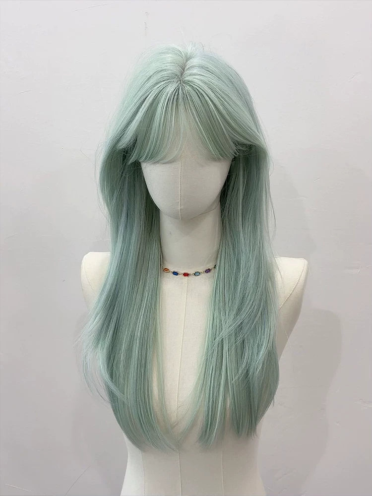 Kunkun Fish mint milk green straight wig - view 3