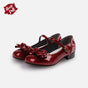 Glossy Patent Red Low Heel / 34
