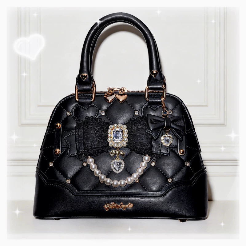2-Way Embellished Shell Handbag Lolita accessory product view