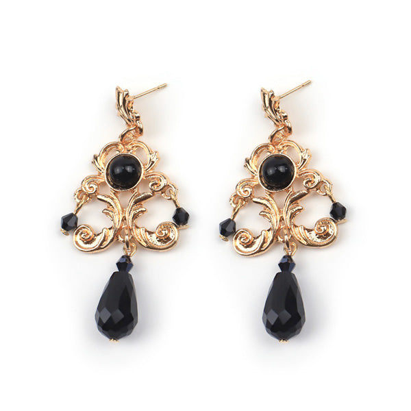 Rose of Sharon - French Lolita Baroque Vintage Pearl - Earrings Earrings