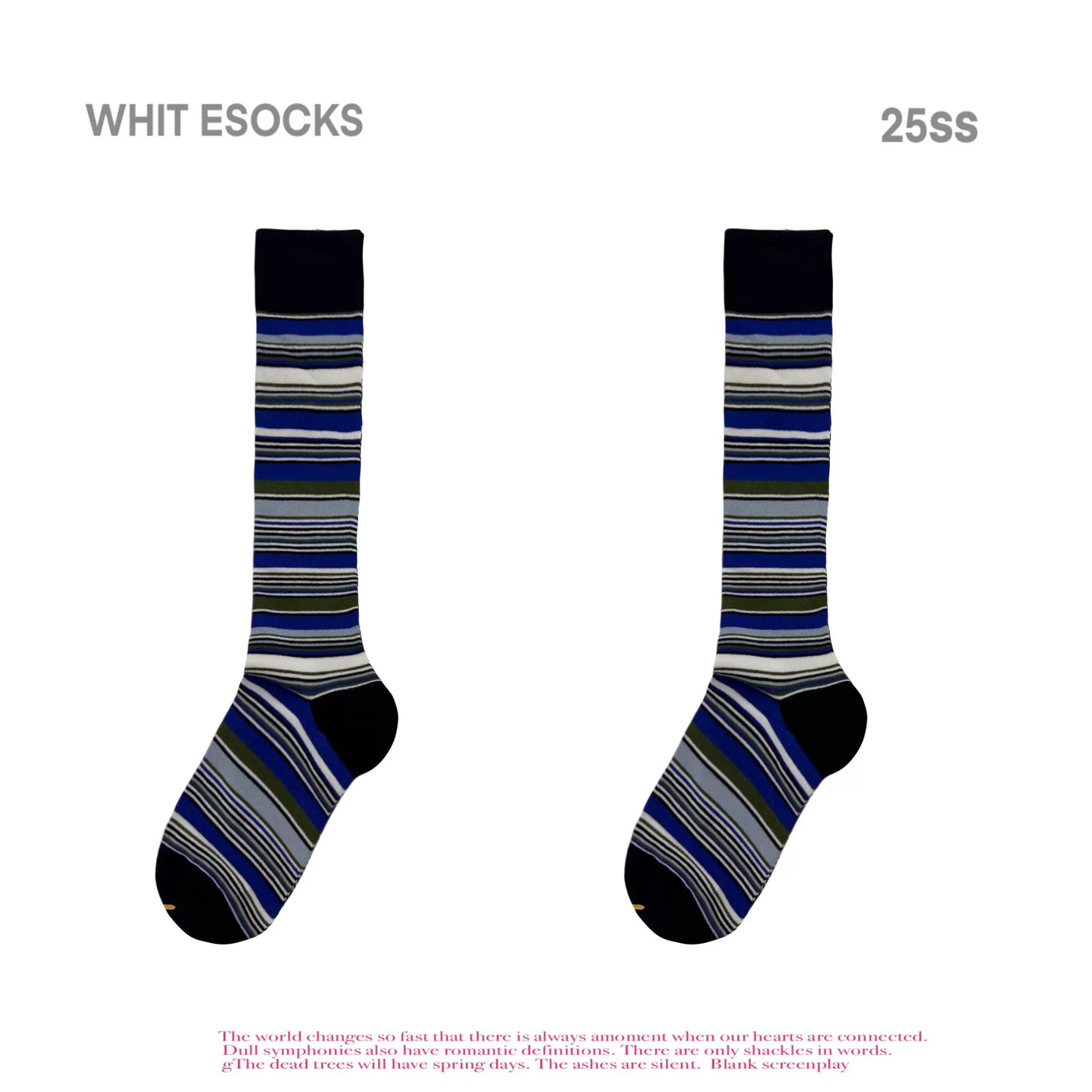 White Socks - Retro Color-Block - Mid-Calf Striped Socks in Single or Multi-Pair Packs