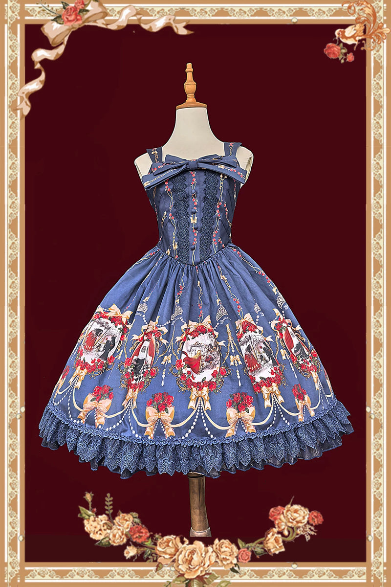 Infanta - Snow White - Cotton Sateen Natural-Waist JSK