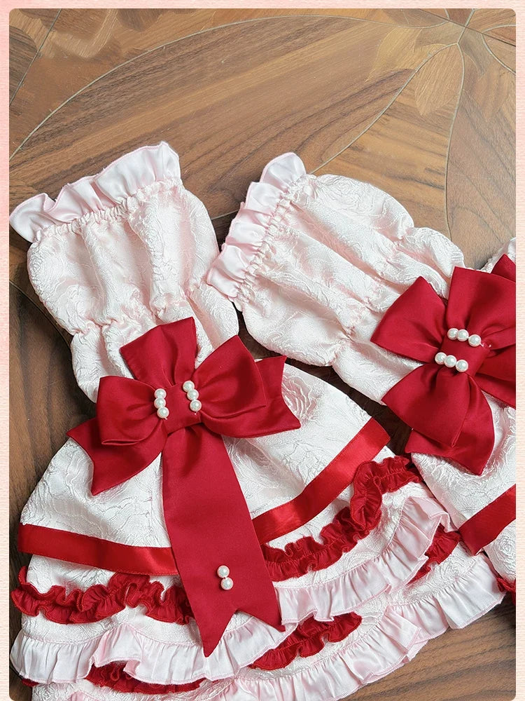 Alice Girl - Sweetheart Petal - Sweet Lolita Hime Sleeves, Layered Ruffles