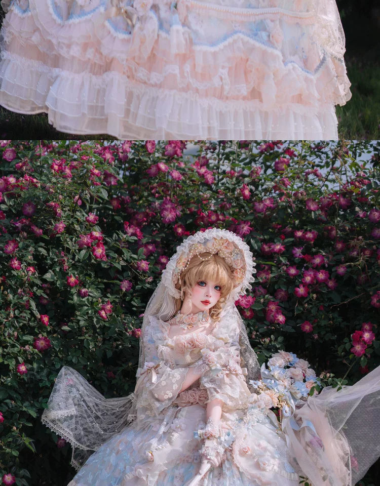 Maoxi Xiaoxiannu Lolita - Rose Banquet - One-piece lolita dress