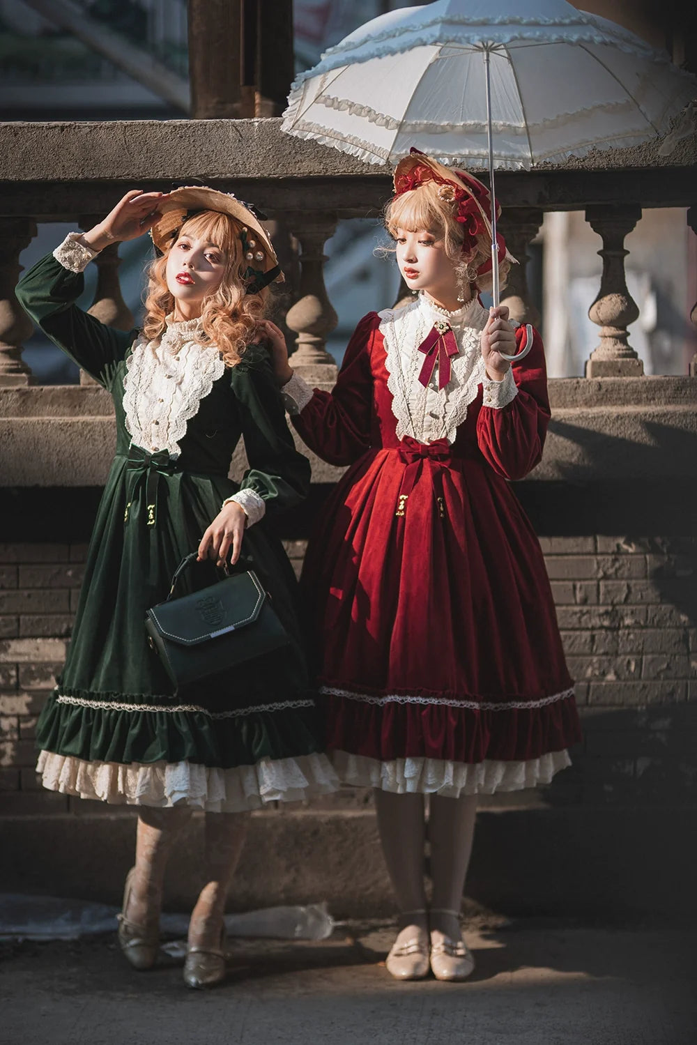Miss Point - Customized Lolita Dress Vintage - Elegant Velvet OP Dress OP Dress