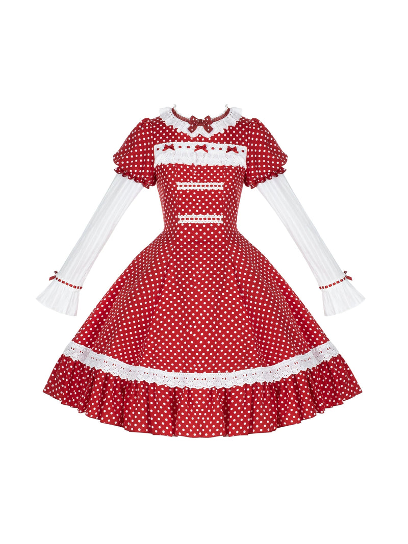 With PUJI - Showa Koni - Sweet Lolita Dress Collection, Print & Ruffle Trim detail view 5