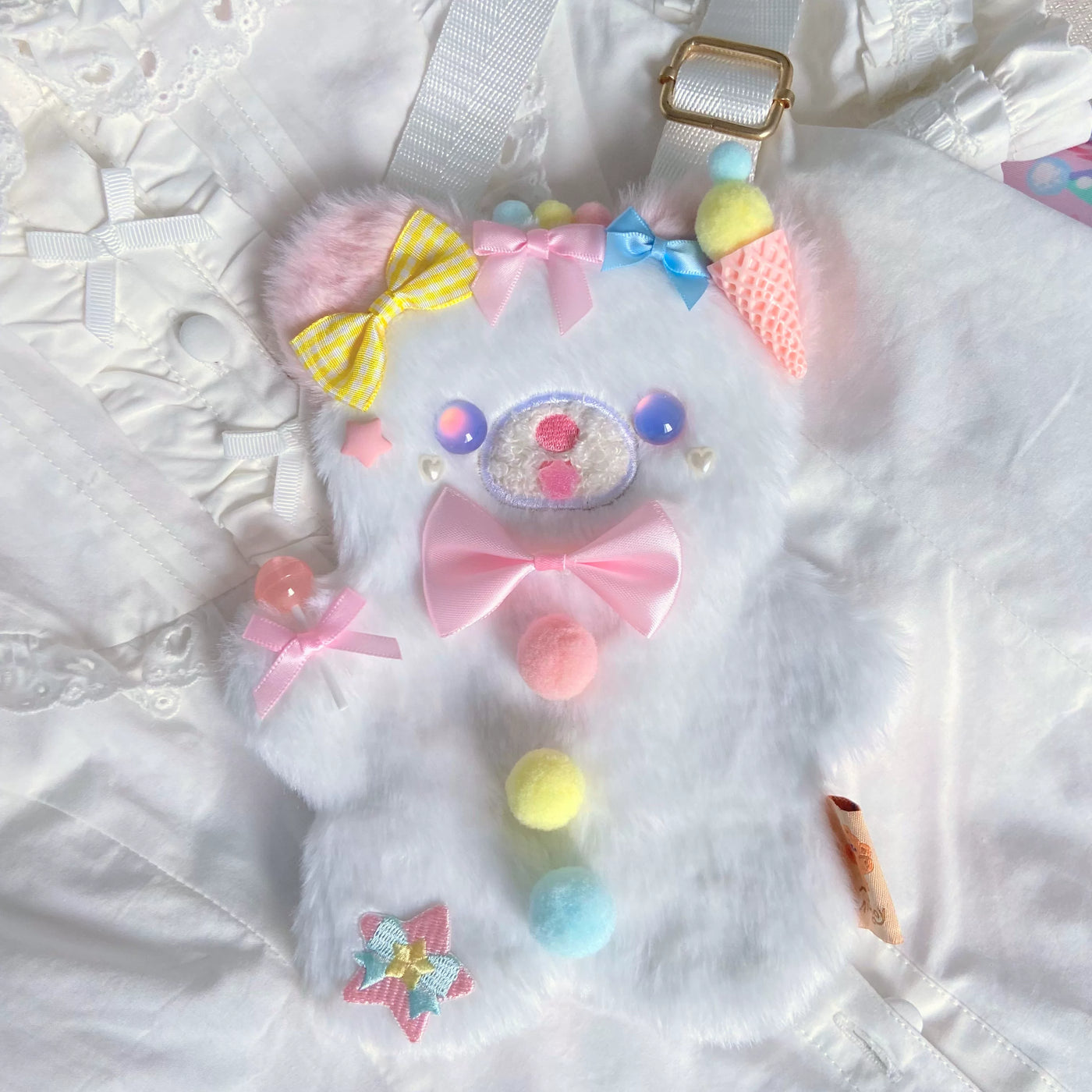 Bear doll - Little Bear - Plush Crossbody Bag with a Bear Motif