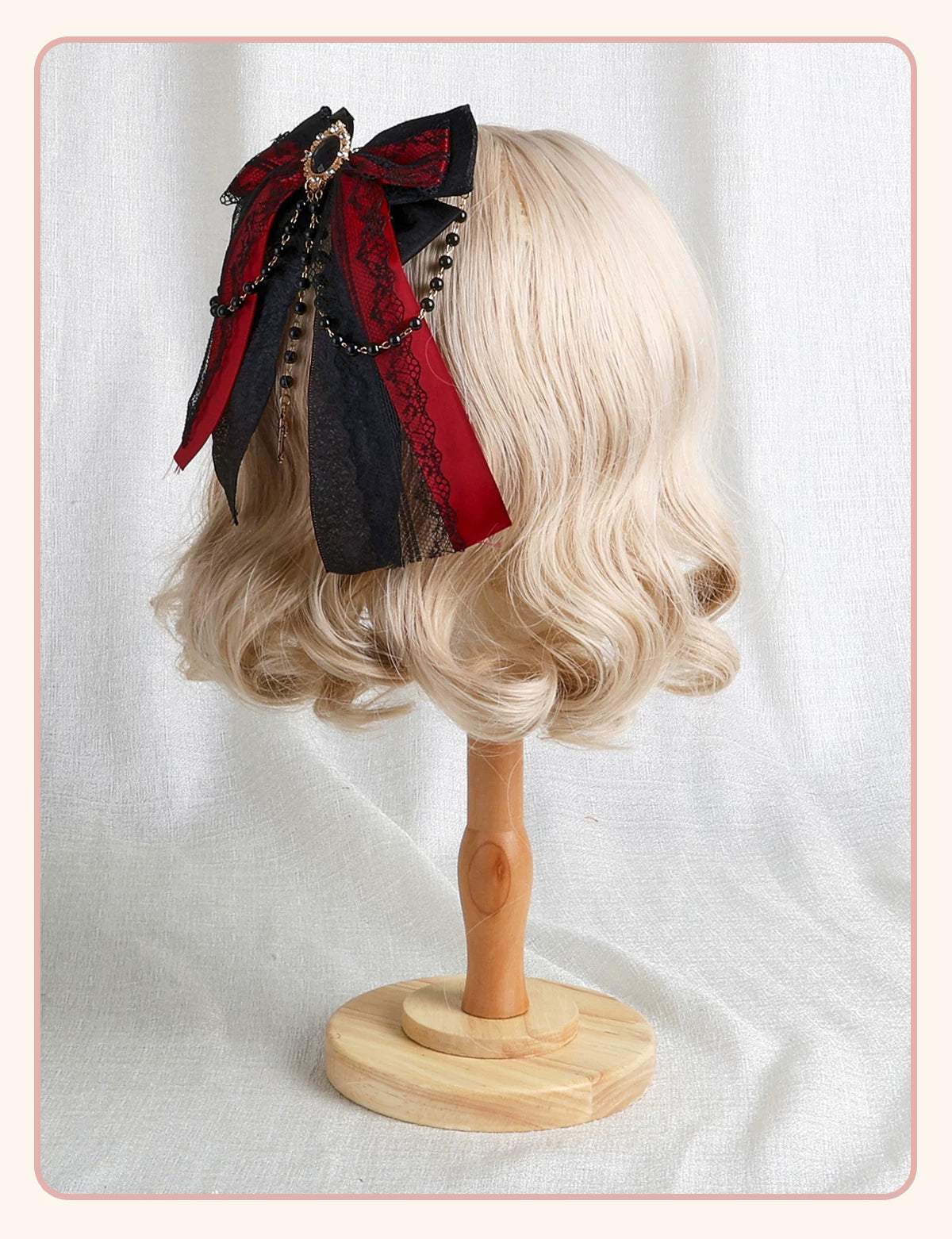 Stardust Rose - Rose Covenant - Lolita Accessories with Red Roses and Black Lace