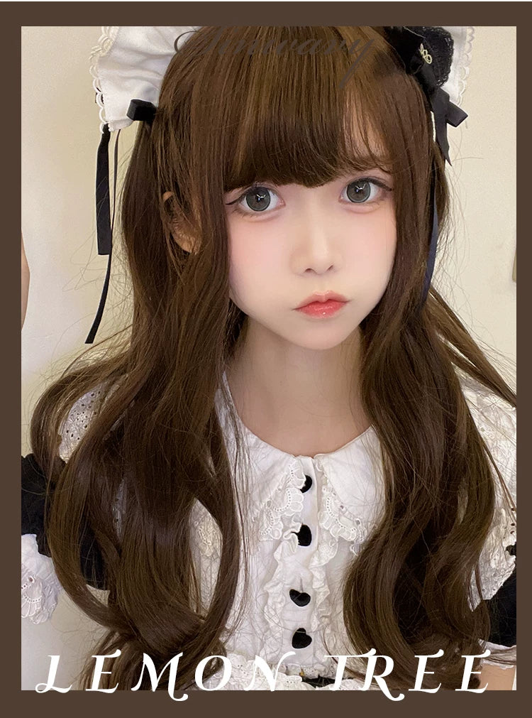 Sinwavy dark brown long curl wig with airy fringe - view 5