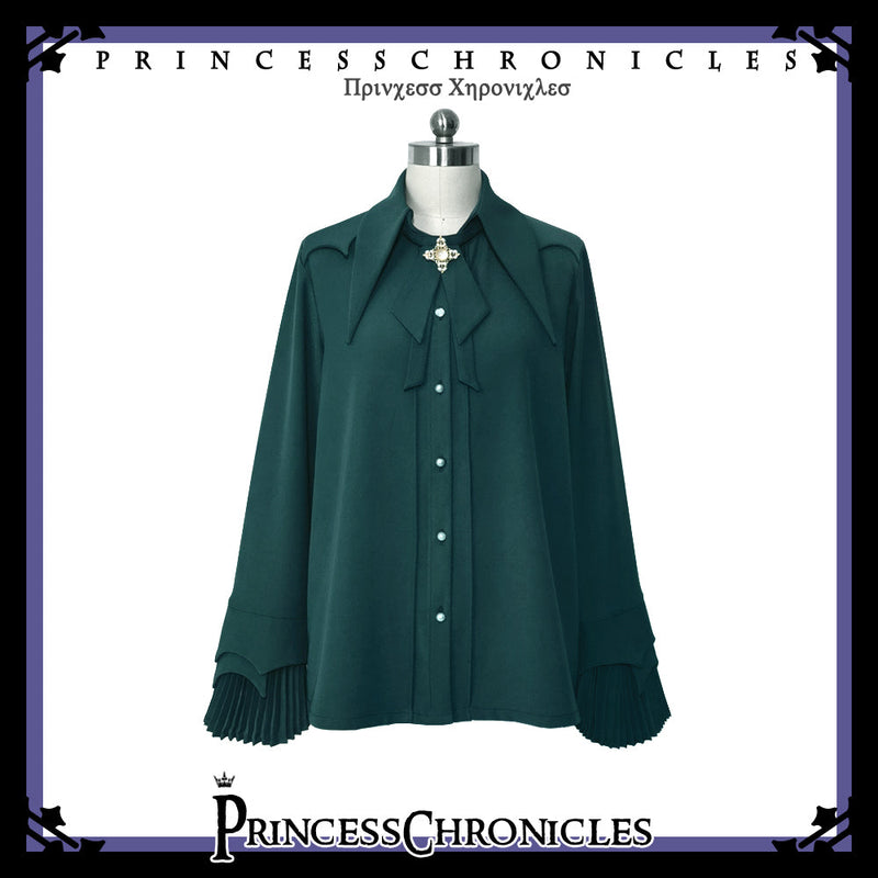 Floating Phantom - Ouji Fashion Shirt, Long Sleeve S Female dark green shirt (in stock)