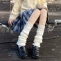 Milky white 50 cm straight-top sock cover / One Size