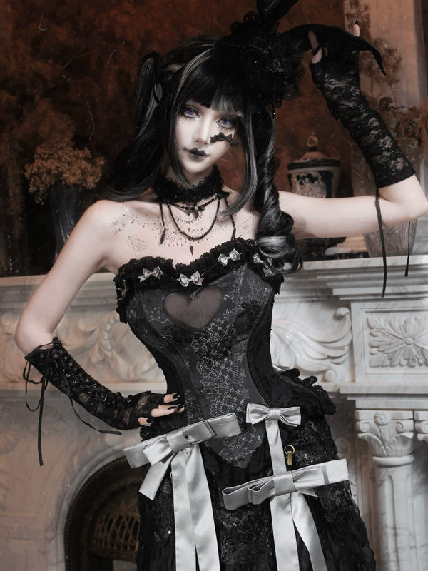 BLOOD SUPPLY: Cupid's Magic Box Heart Corset Top and Accessories, product view 2