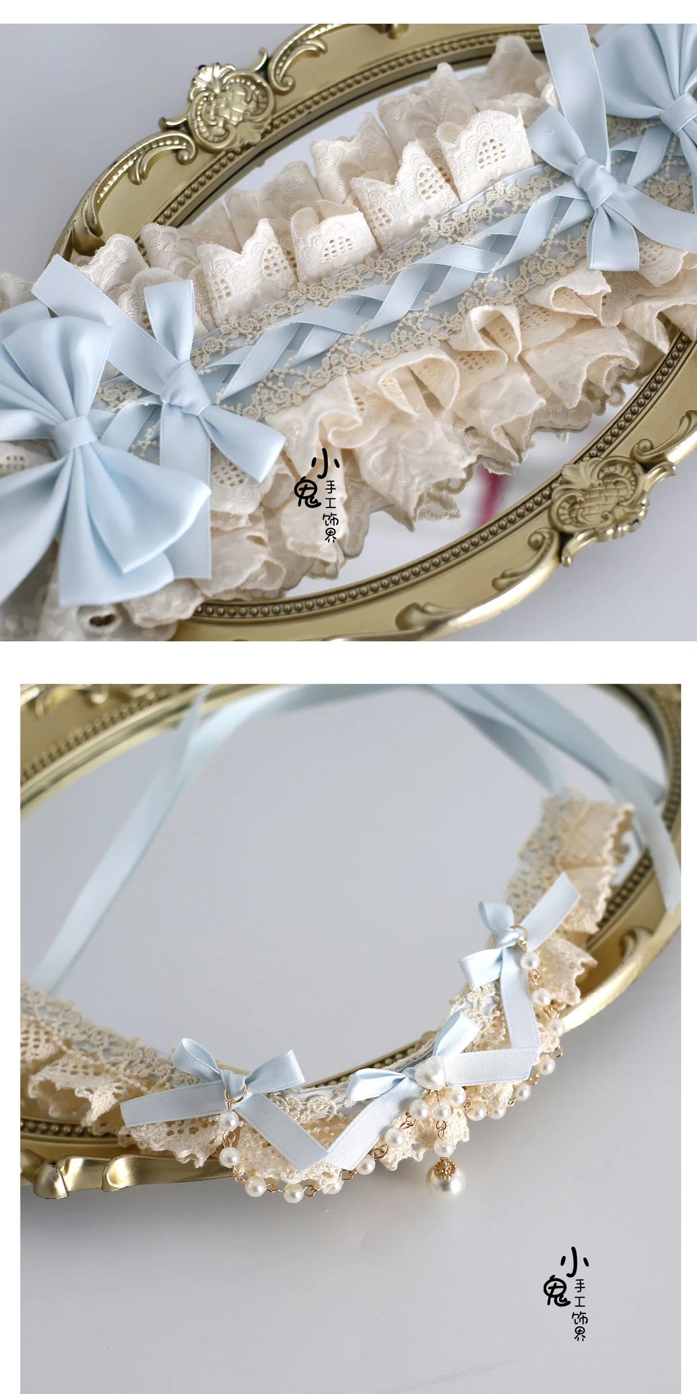 Xiaogui - Little Butterfly - Sweet Lolita Headdress Set, Lace & Bows