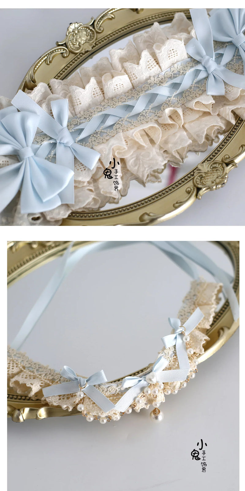 Xiaogui - Little Butterfly - Sweet Lolita Headdress Set, Lace & Bows