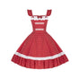 Puff sleeve adjustable strap polka dot JSK Pre-order in stock / S