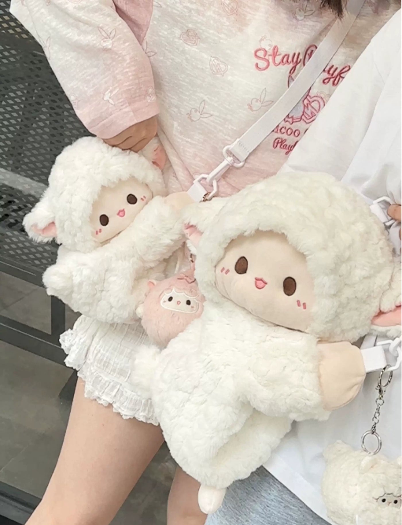 LambGuli - Little Sheep Flop - Plush Bag with a Lying Animal Silhouette