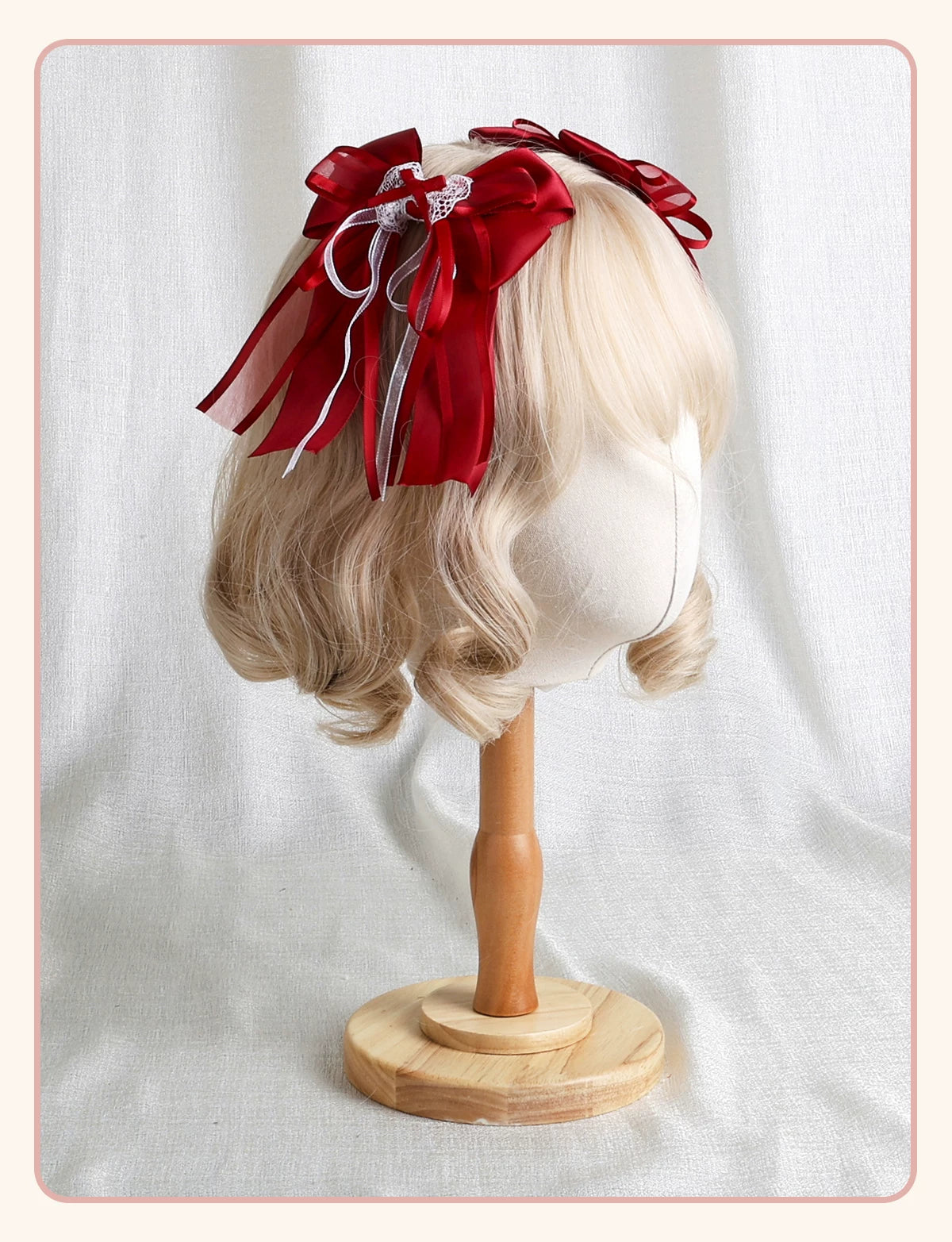 Stardust Rose - Rose Bow Collection - Headwear with red rose motifs