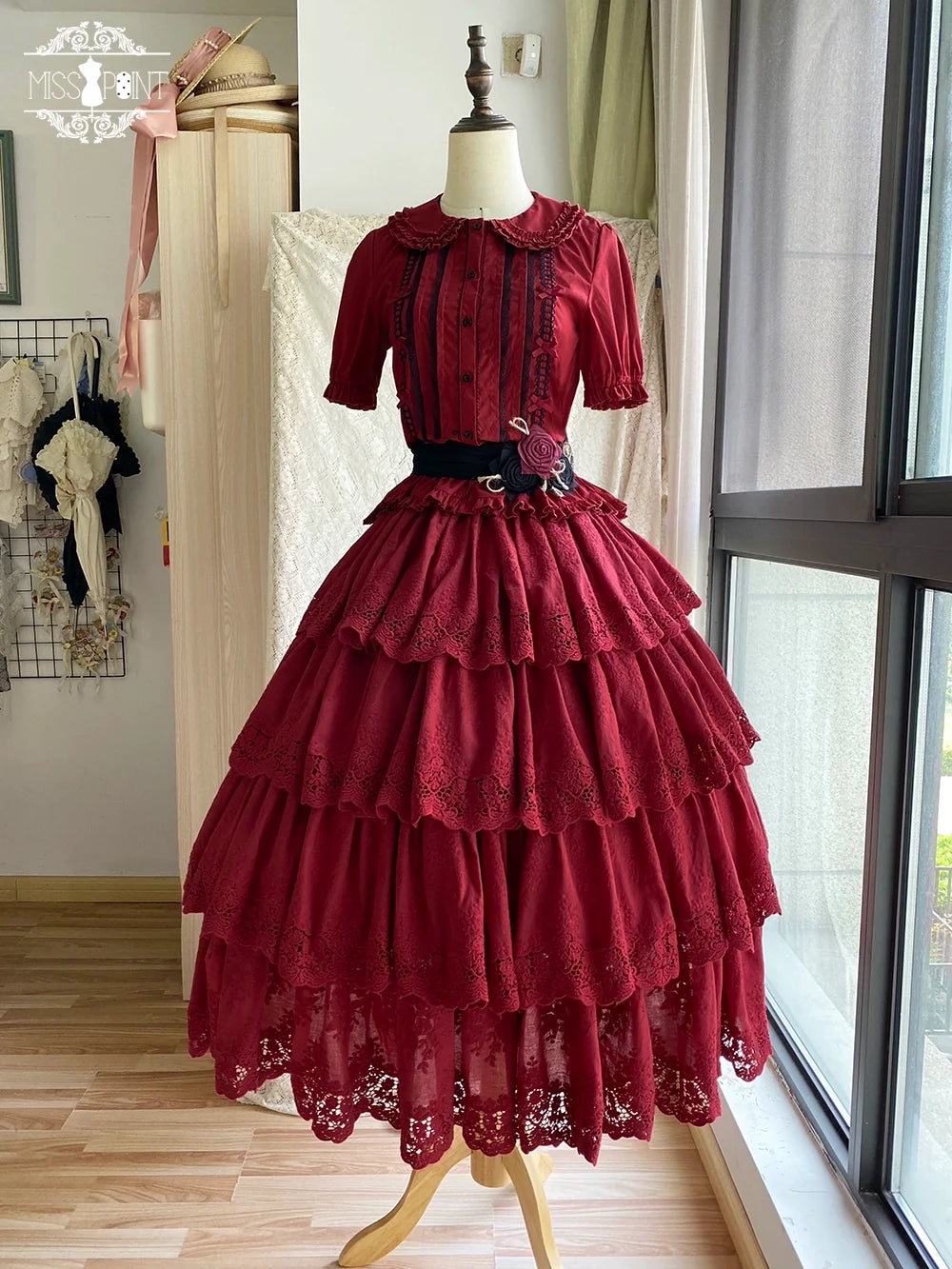 Forest Waltz - Classic Lolita Tiered Skirt Multi-layer Embroidered SK (L M S) 40192:651488