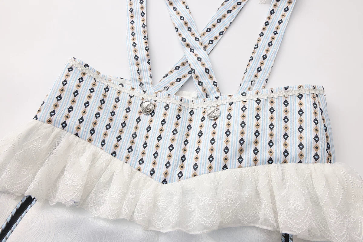 Immortal Thorn - Immortal Bunny's Invitation - High-Waist Ouji Lolita Lantern Shorts, Detachable Straps