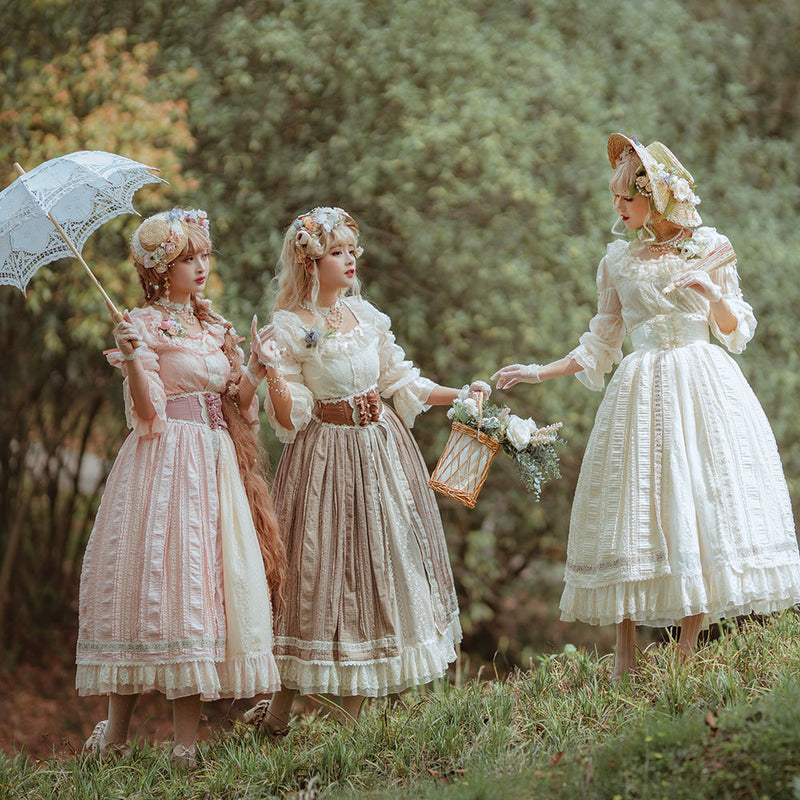 Miss Point - Sally's Garden - Lolita Flower Bow Lace Necklace