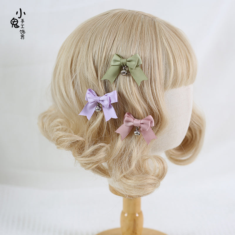 Xiaogui - Sweet Japan Fashion Lolita Bell Bow - Clip Headwear