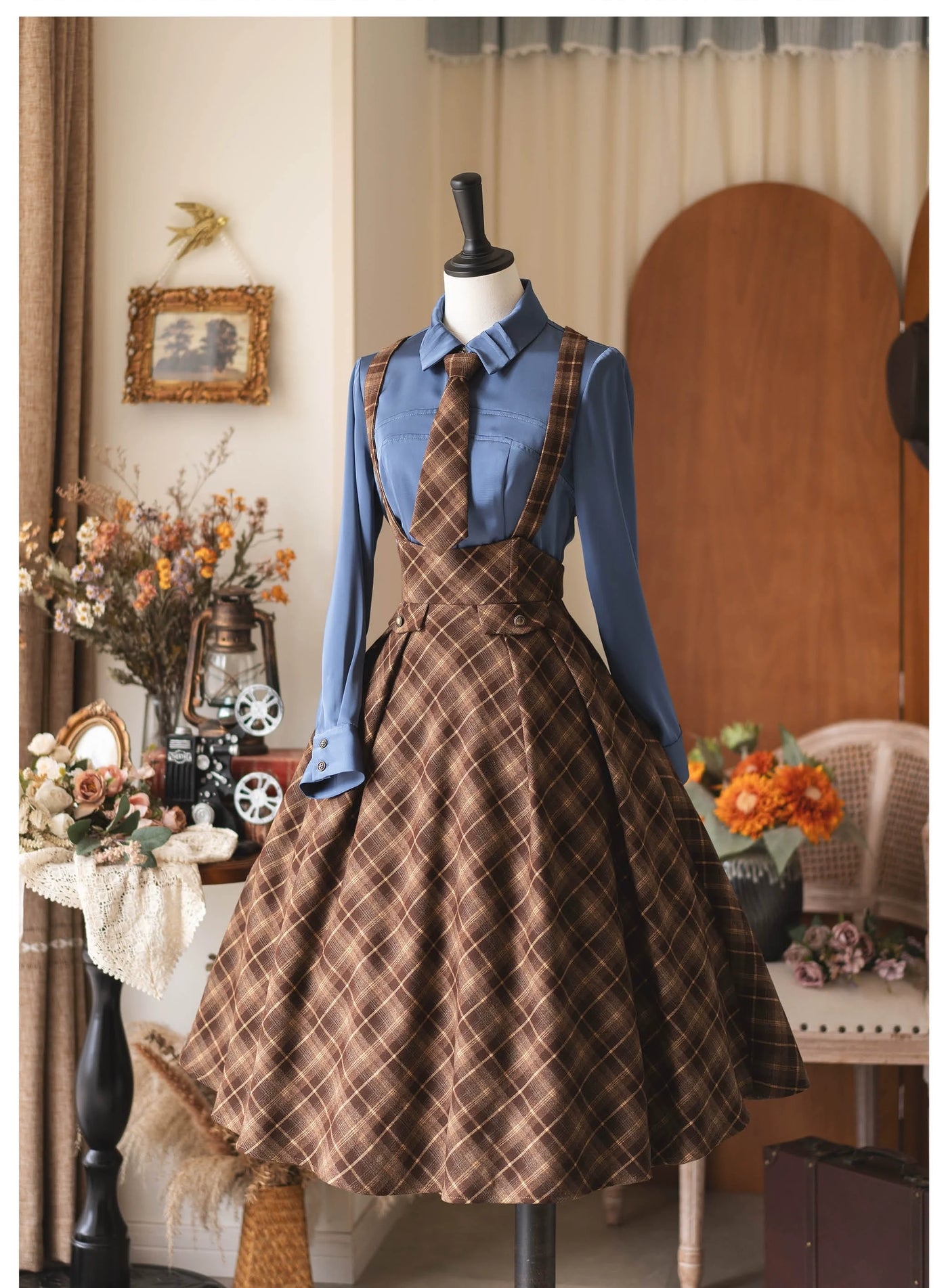 Forest Wardrobe - Forest Dew - Elegant Lolita Slim Fit Shirt, Detachable Jabot