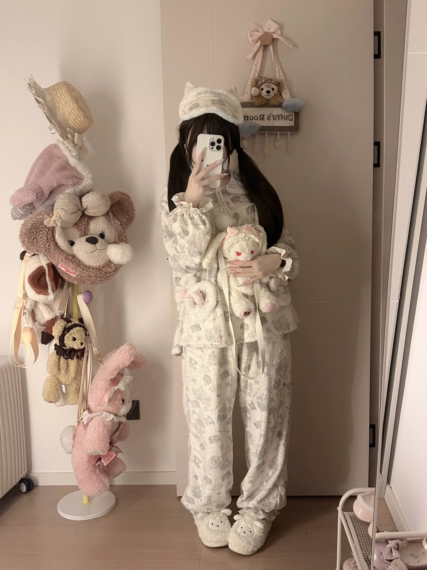 Dream Fu - Bunny Sleepwear - Pajama set with a pastel rabbit print