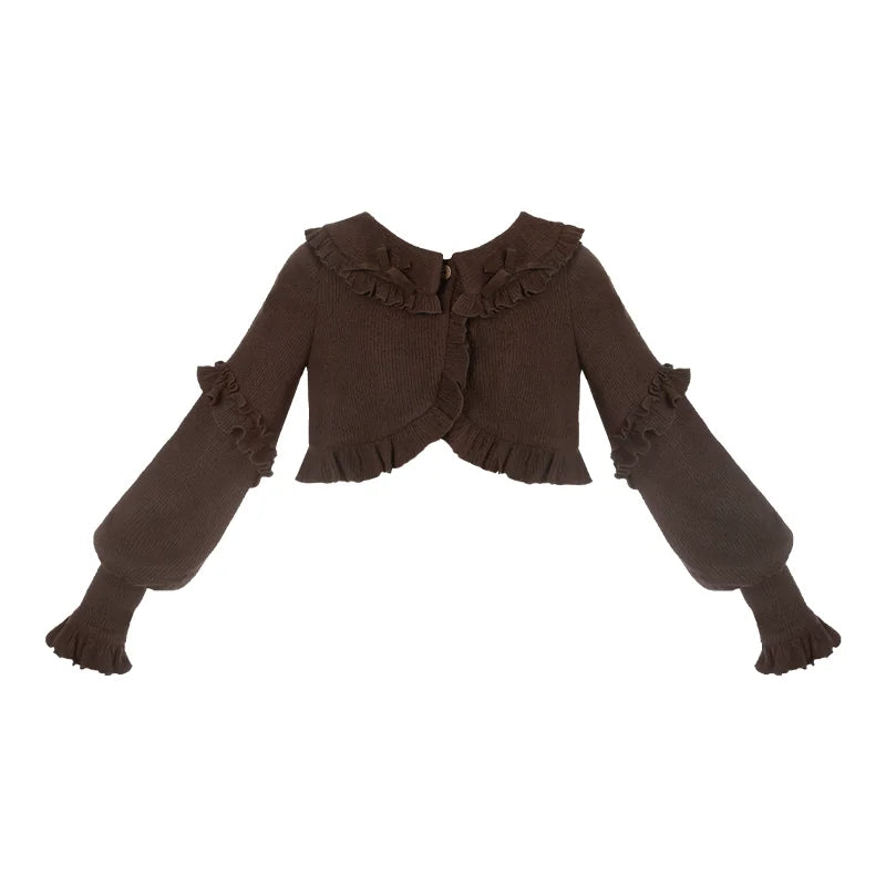 With PUJI - Pine Cone - Lolita Cardigan, Knit Texture detail view 9