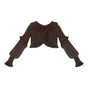 Brown knitted cardigan in stock / S