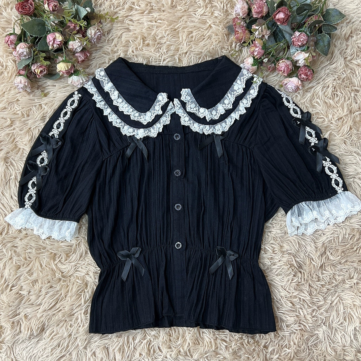 DMFS Lolita - Sweet Lolita Shirt Doll Collar - Blouse High-waisted Innerwear