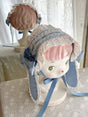 A blue bunny ear hairband only
