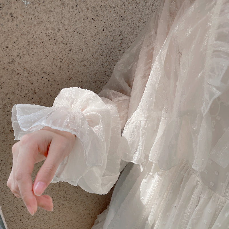 Sakurada Fawn - Chiffon Puff Sleeve Lolita Cardigan - Outerwear