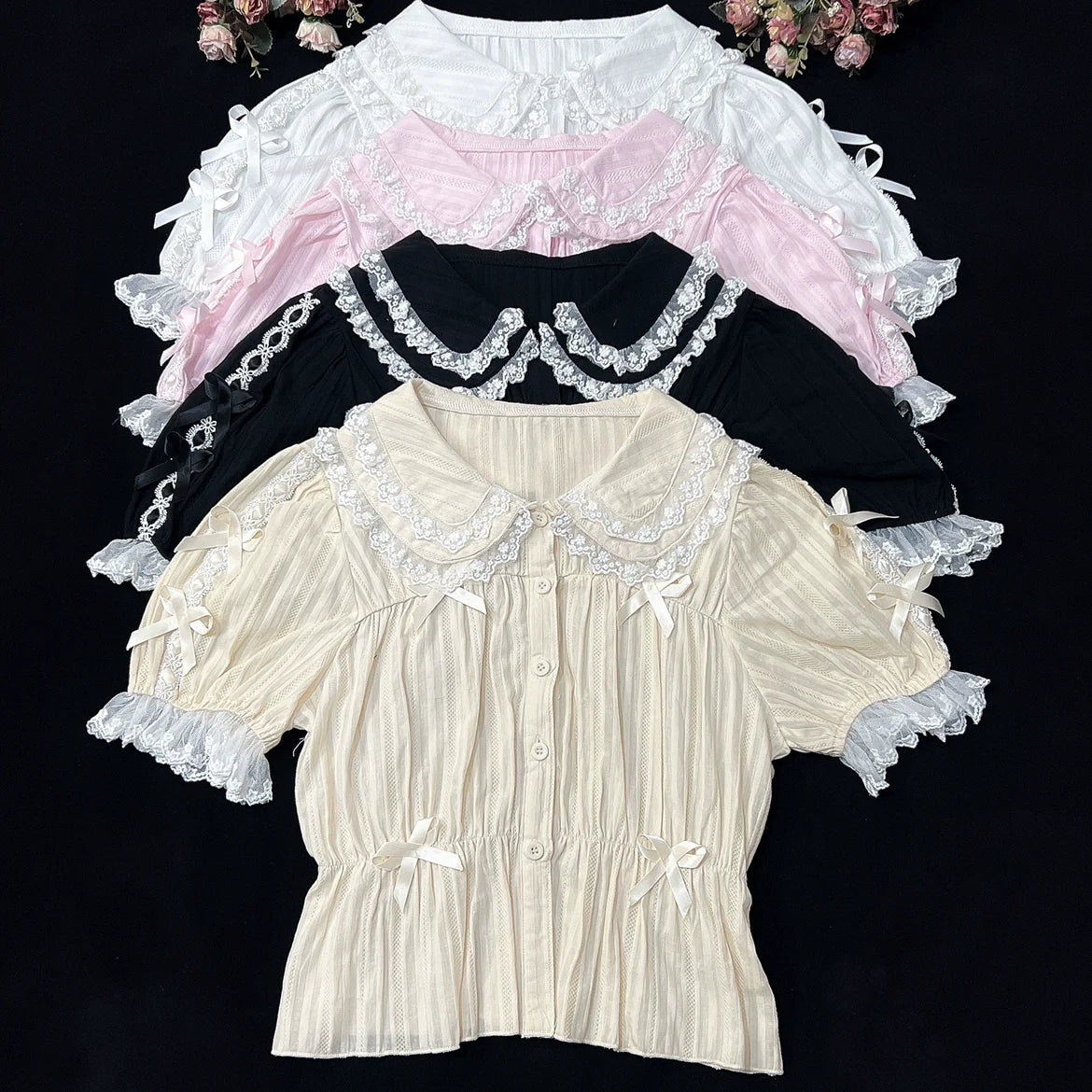 DMFS Lolita - Sweet Lolita Shirt Doll Collar - Blouse High-waisted Innerwear