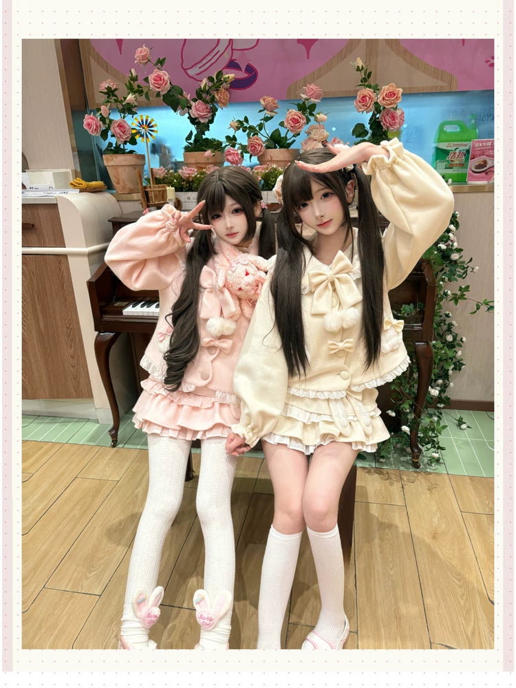 Delusional Girl Frosted Bunny Jacket & Skirt Separates — additional product view