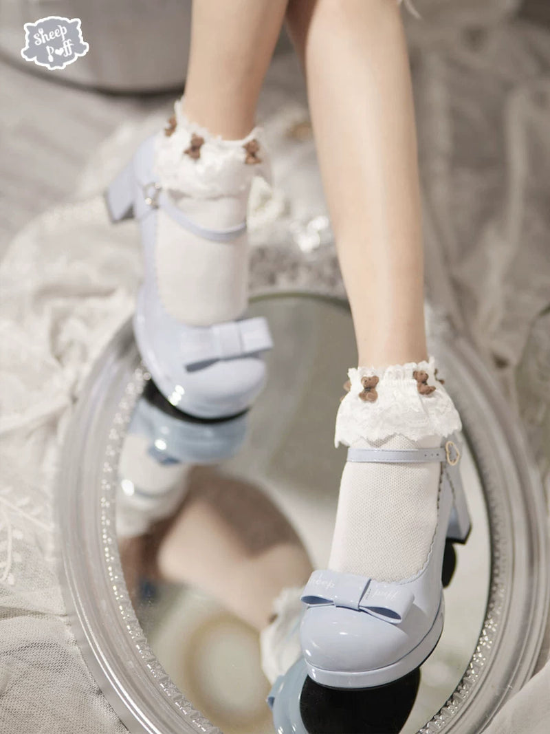 sheeppuff Souffle Bow Lolita Heels
