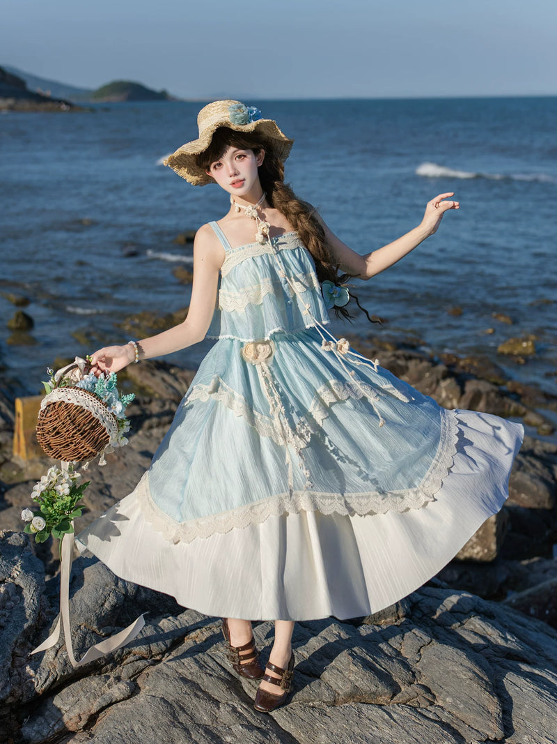 With PUJI - Bluebell Summer - Lolita Outfit Set detail view 4