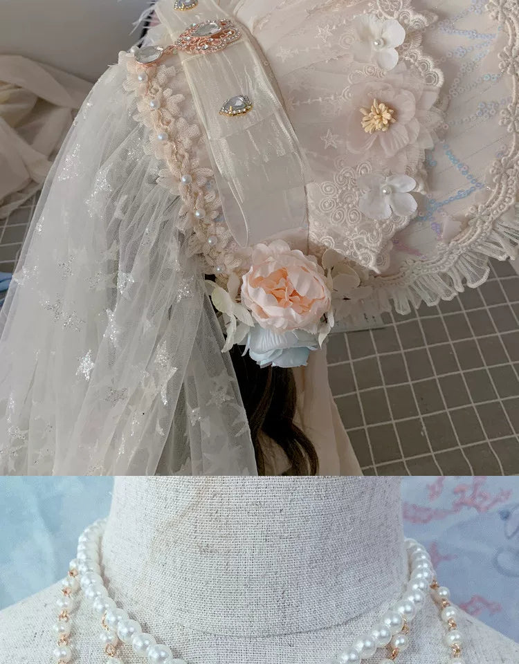 Lolita - Bridal Tea Party - Necklace or Veiled Hat