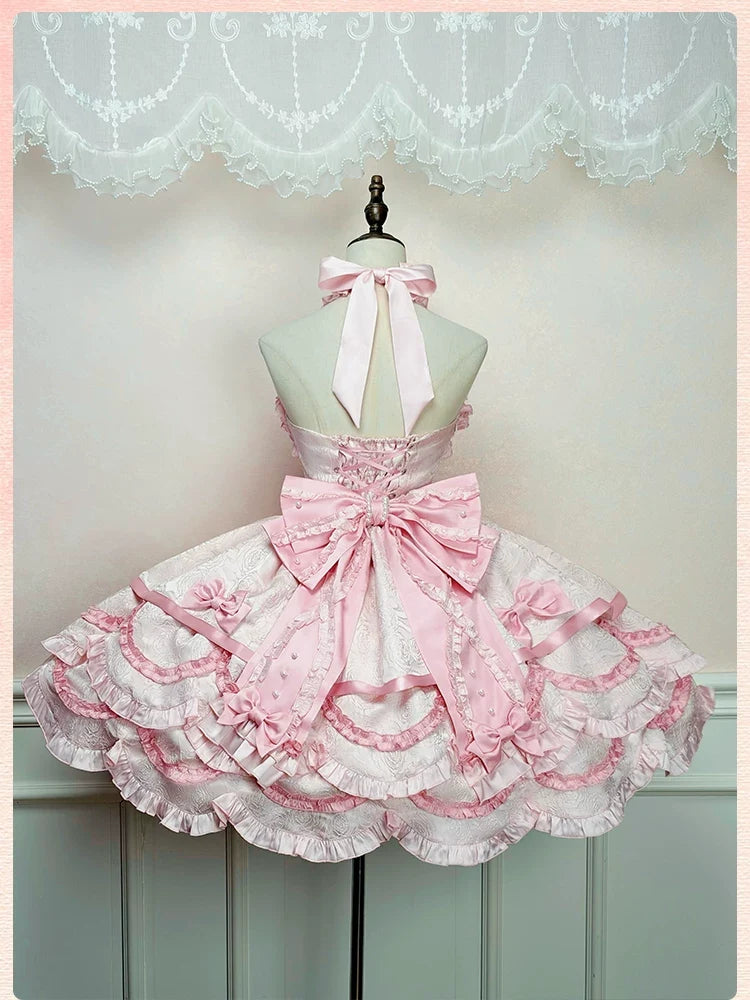 Alice Girl - Sweetheart Petal - Sweet Lolita Petal Hem JSK Dress, Halter Neckline