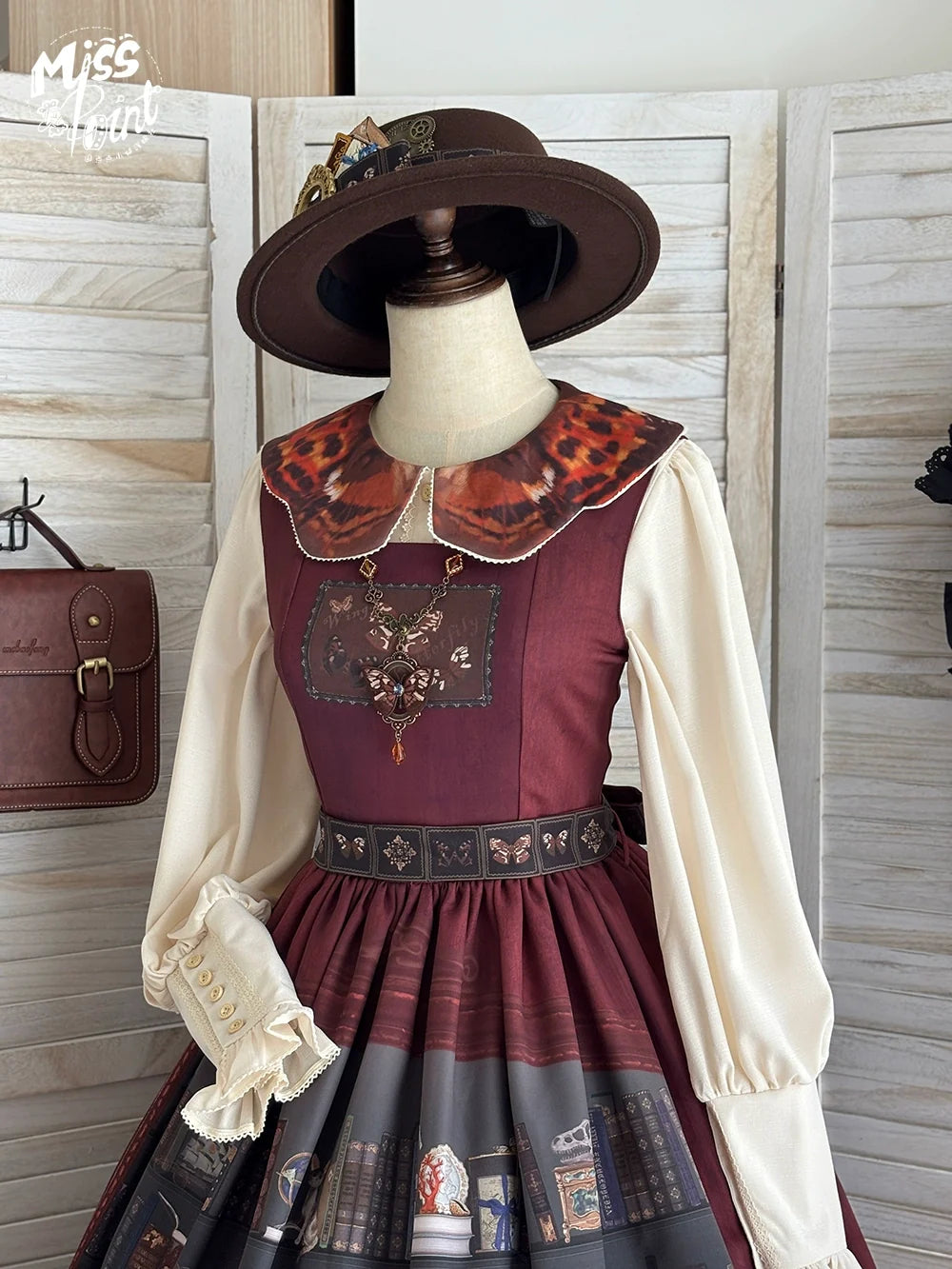 Miss Point - German Bookshelf - Classic Lolita Headdress, Socks, Necklace, Brooch