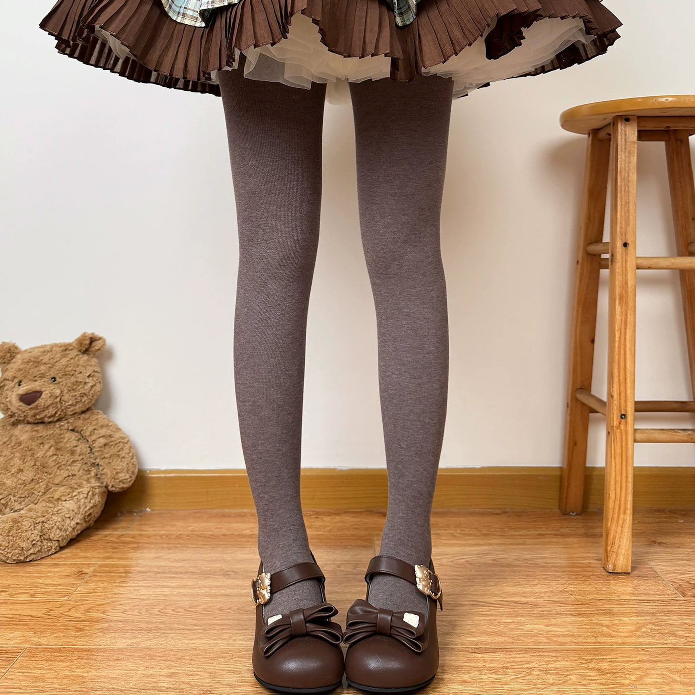 Chubby Bear Tales - Warm Hearth - Tights with Fleece Weight Options