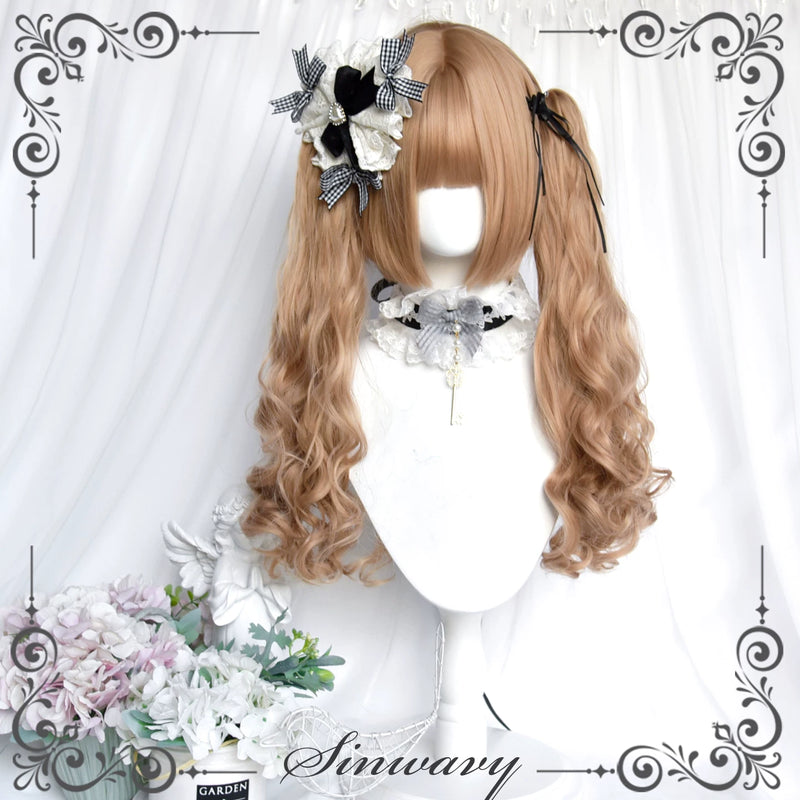 Sinwavy flaxen blonde 50 cm twin-tail wig - view 6