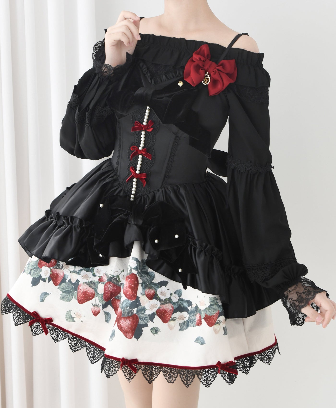 DMFS Lolita - Chiffon Off-Shoulder Classic Lolita - Blouse Innerwear