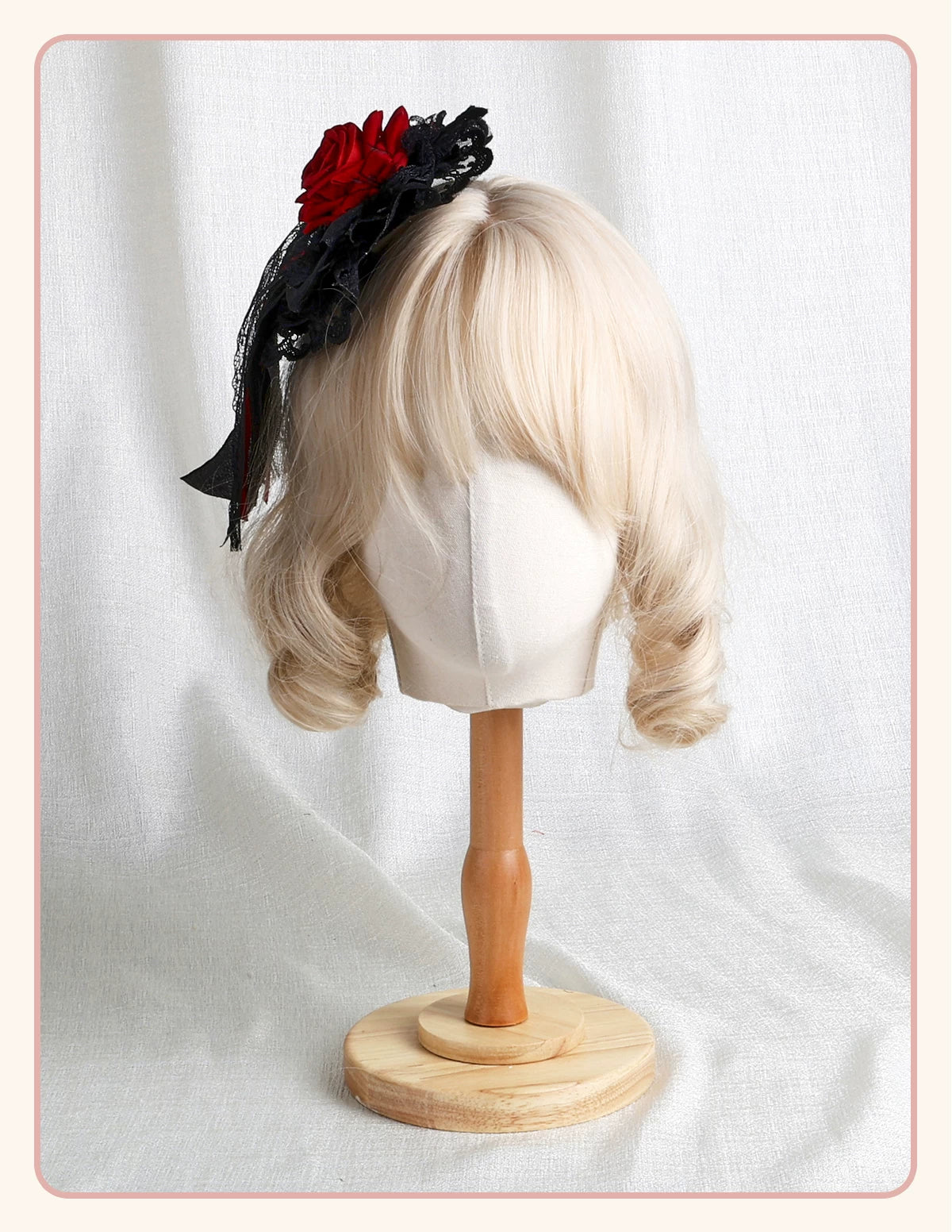 Stardust Rose - Rose Covenant - Lolita Accessories with Red Roses and Black Lace
