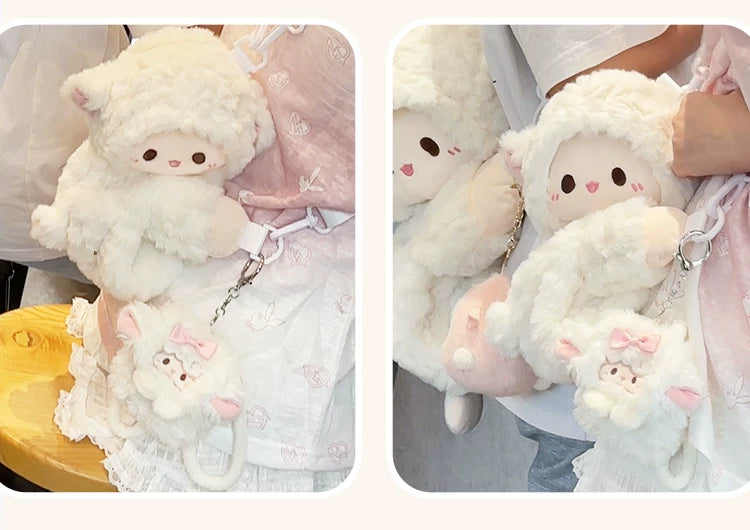LambGuli - Little Sheep Flop - Plush Bag with a Lying Animal Silhouette